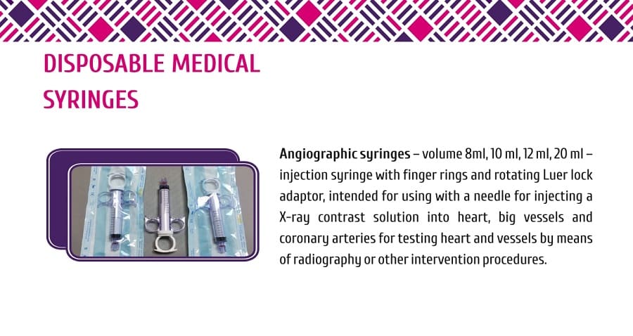Disposable medical syringes